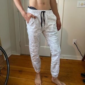White and black men’s joggers